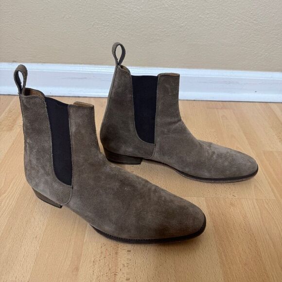 ORO Los Angeles Boots Men's 11 Gray The Alpaca Granada Chelsea Suede Leather - Picture 2 of 9